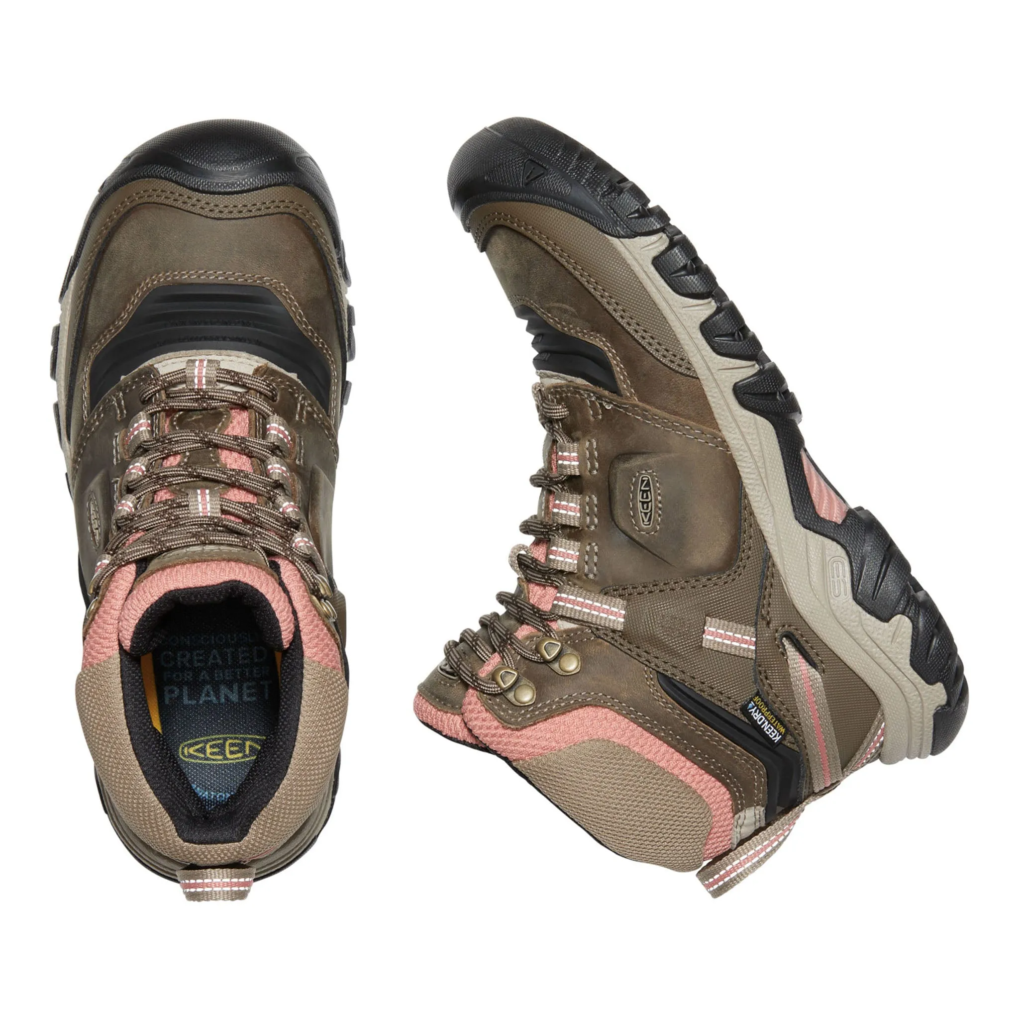 Women's Ridge Flex Mid Waterproof Timberwolf/Brick Dust