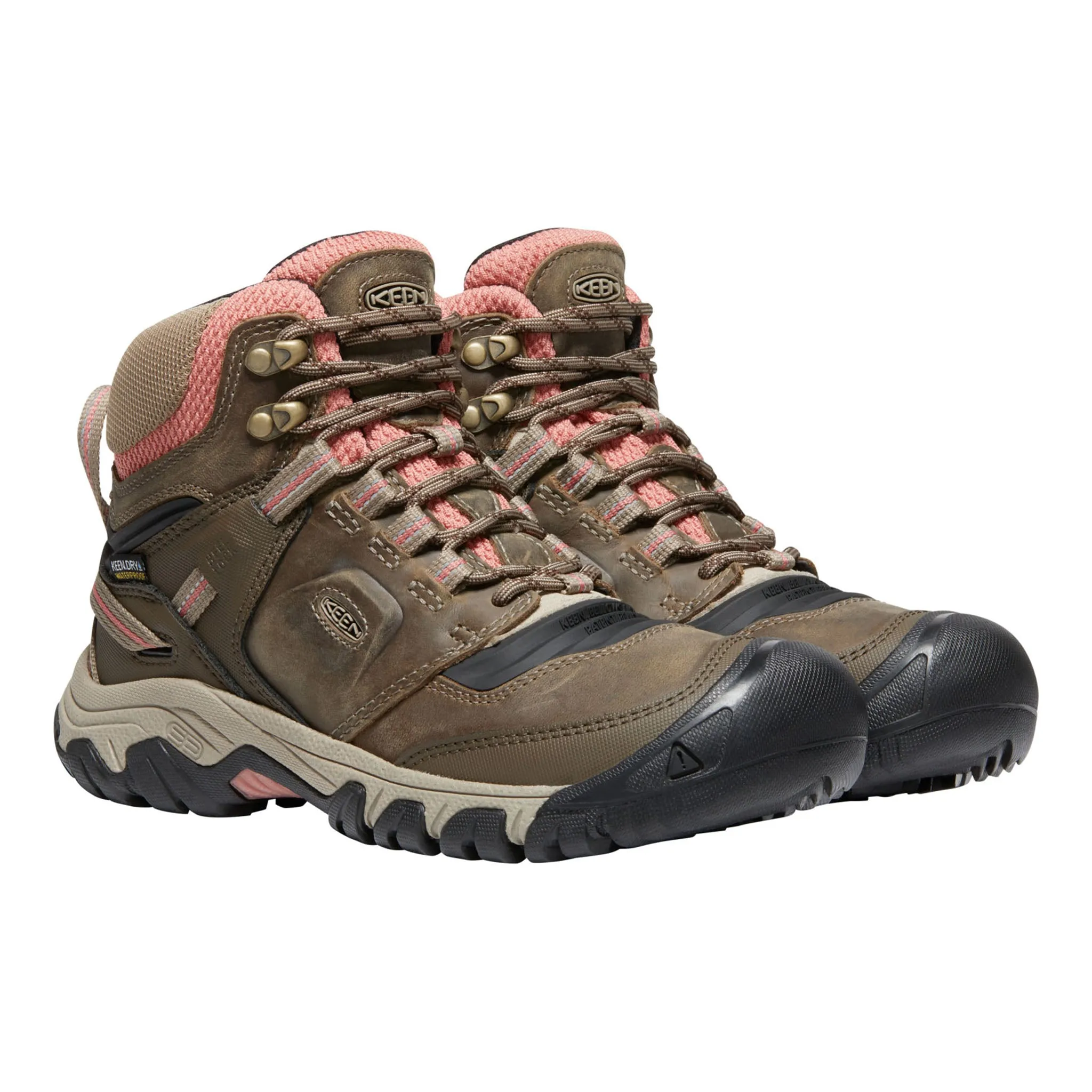 Women's Ridge Flex Mid Waterproof Timberwolf/Brick Dust