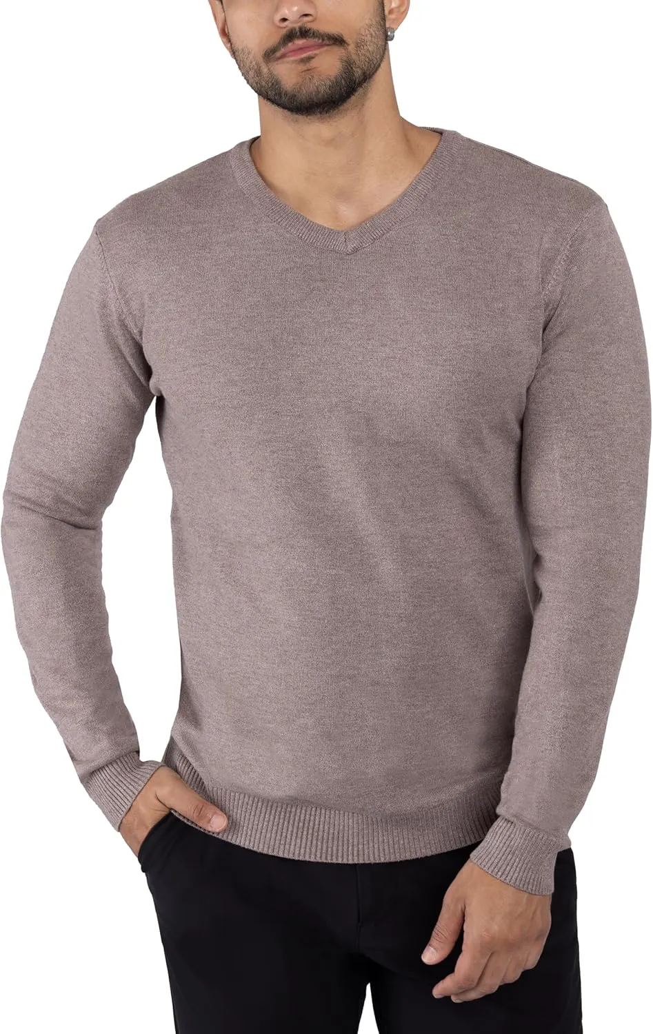 X RAY Mens V Neck Sweater, Basic Slim Fit Pullover, V-Neck Dress Sweater for Men Fall Winter (Available in Big & Tall)