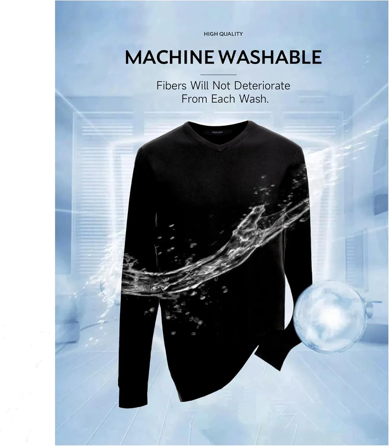 X RAY Mens V Neck Sweater, Basic Slim Fit Pullover, V-Neck Dress Sweater for Men Fall Winter (Available in Big & Tall)