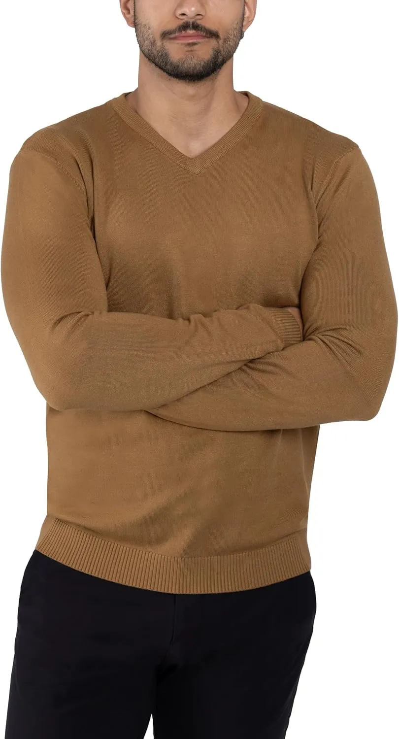 X RAY Mens V Neck Sweater, Basic Slim Fit Pullover, V-Neck Dress Sweater for Men Fall Winter (Available in Big & Tall)