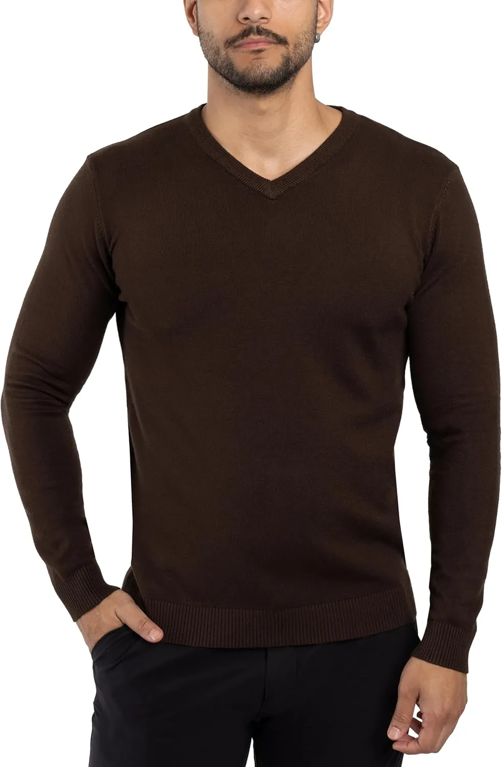 X RAY Mens V Neck Sweater, Basic Slim Fit Pullover, V-Neck Dress Sweater for Men Fall Winter (Available in Big & Tall)