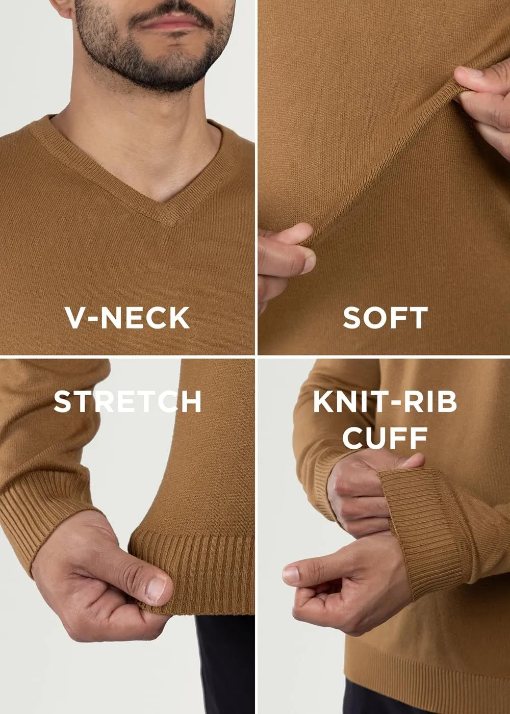 X RAY Mens V Neck Sweater, Basic Slim Fit Pullover, V-Neck Dress Sweater for Men Fall Winter (Available in Big & Tall)