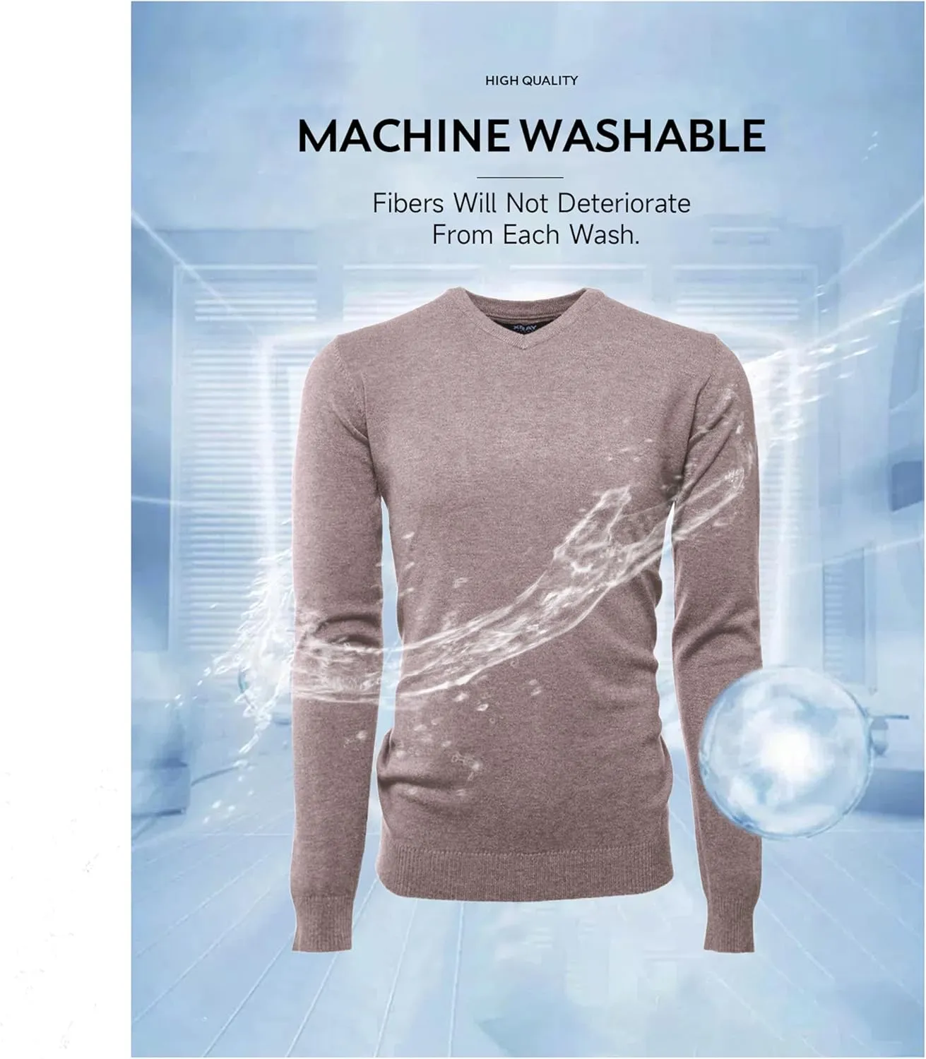X RAY Mens V Neck Sweater, Basic Slim Fit Pullover, V-Neck Dress Sweater for Men Fall Winter (Available in Big & Tall)