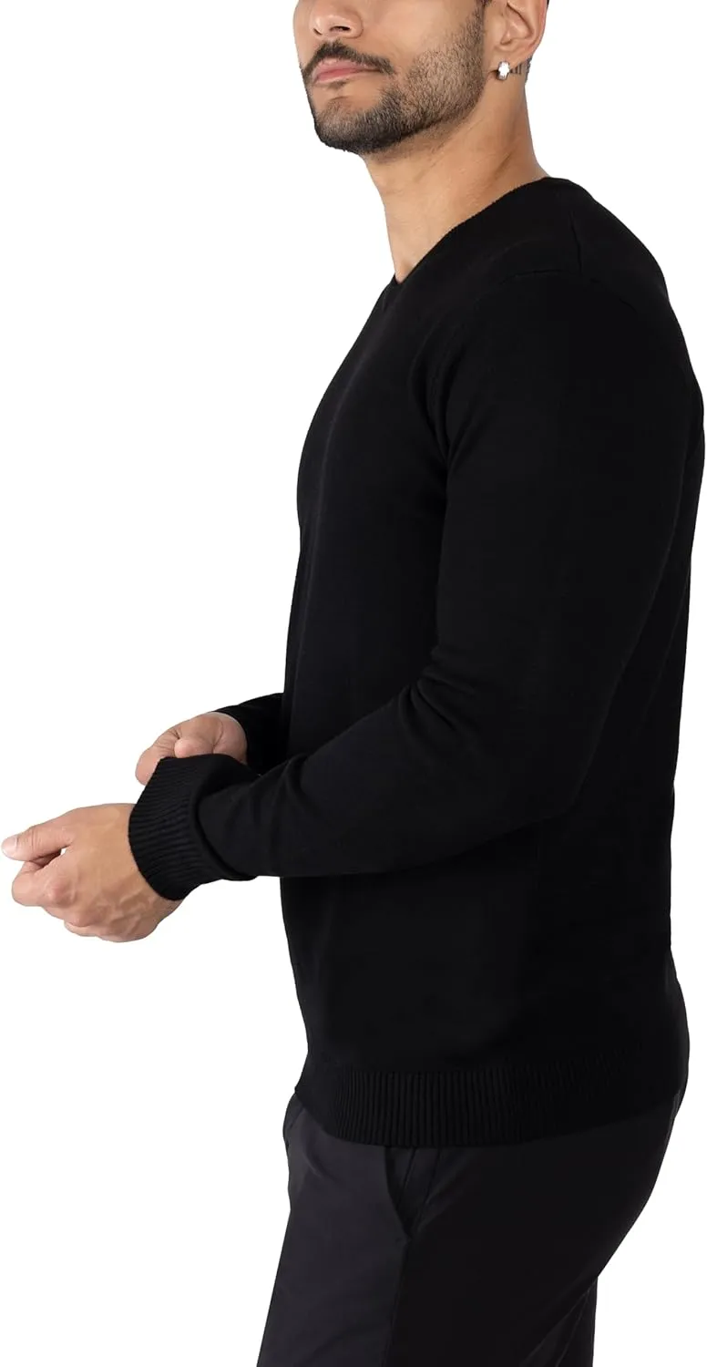 X RAY Mens V Neck Sweater, Basic Slim Fit Pullover, V-Neck Dress Sweater for Men Fall Winter (Available in Big & Tall)