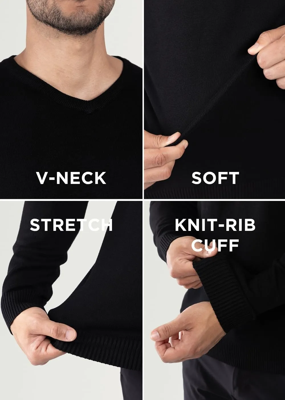 X RAY Mens V Neck Sweater, Basic Slim Fit Pullover, V-Neck Dress Sweater for Men Fall Winter (Available in Big & Tall)