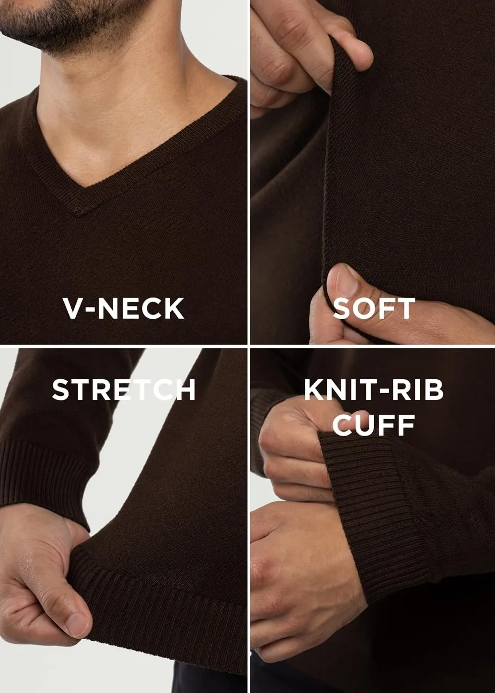 X RAY Mens V Neck Sweater, Basic Slim Fit Pullover, V-Neck Dress Sweater for Men Fall Winter (Available in Big & Tall)